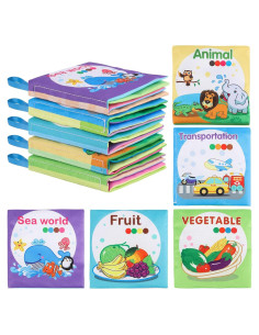 5 Libros de Baño para Bebés XBagSJ - Impermeables y No Tóxicos