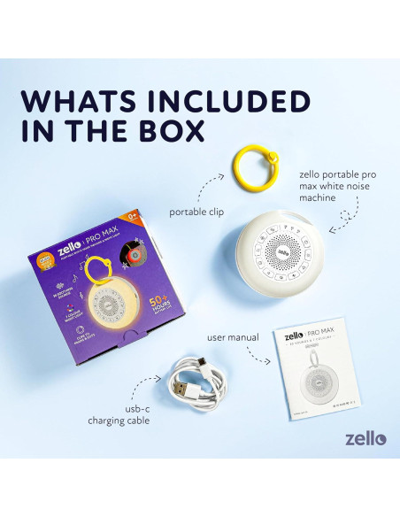 Máquina de Ruido Blanco Zello Pro Max | 30 Sonidos | 55h Batería Máquina de Ruido Blanco Zello Pro Max | 30 Sonidos | 55h Batería