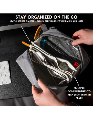 Organizador Electrónico Grande LuxAndalus YCW - Funda para Cables y Accesorios