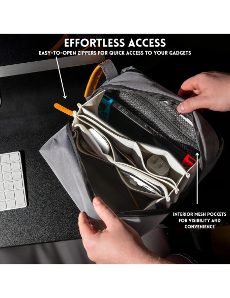 Organizador Electrónico Grande LuxAndalus YCW - Funda para Cables y Accesorios