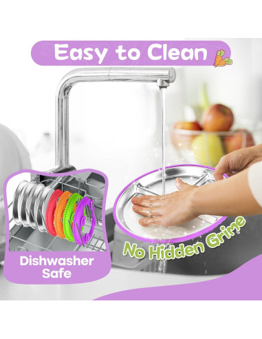 Platos Divididos de Acero Inoxidable Semloo 22.86 cm 2 Pack