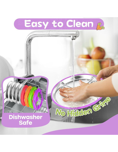 Platos Divididos de Acero Inoxidable Semloo 22.86 cm 2 Pack Platos Divididos de Acero Inoxidable Semloo 22.86 cm 2 Pack