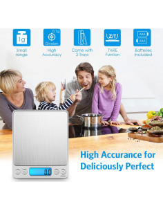 Báscula de Cocina Digital AMIR 3000g Acero Inoxidable 2