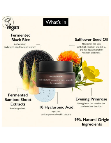 Crema Hidratante Sin Fragancia Haruharu 10 Ácidos Hialurónicos 47ml