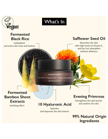 Crema Hidratante Sin Fragancia Haruharu 10 Ácidos Hialurónicos 47ml