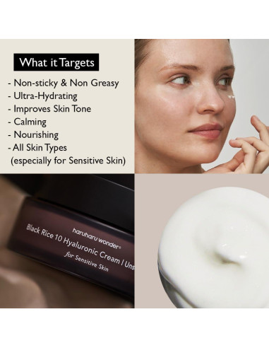 Crema Hidratante Sin Fragancia Haruharu 10 Ácidos Hialurónicos 47ml