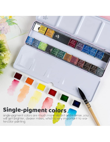 Juego de Pintura Acuarela Paul Rubens 24 Colores en Caja Metal