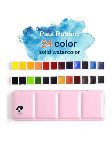 Juego de Pintura Acuarela Paul Rubens 24 Colores en Caja Metal