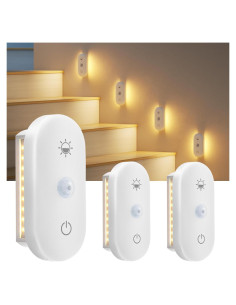 Luz Nocturna Recargable Hiromeco con Sensor de Movimiento 3000K