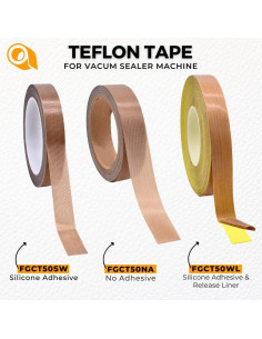 Cinta PTFE Teflon WOD 1.27 cm x 32.92 m para selladora 2