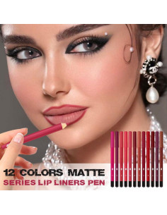 Set de 12 Lápices de Labios Mate Impermeable evpct 2