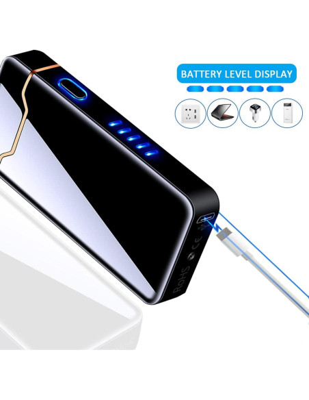 Encendedor Eléctrico COZYLIFE Táctil Arco Recargable USB Negro
