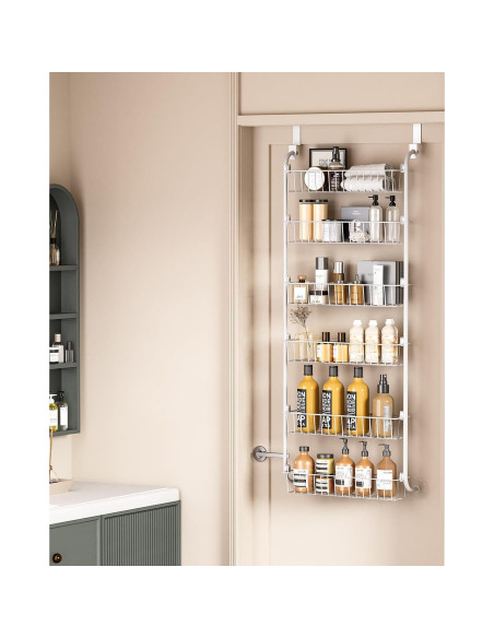 Estante Colgante LAMU 6 Niveles Blanco para Cocina y Despensa