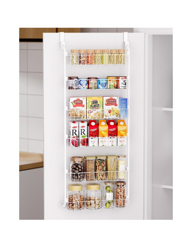 Estante Colgante LAMU 6 Niveles Blanco para Cocina y Despensa