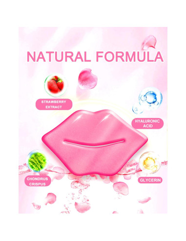 Mascarilla Labial de Colágeno Bukamkom 20 Piezas Hidratantes