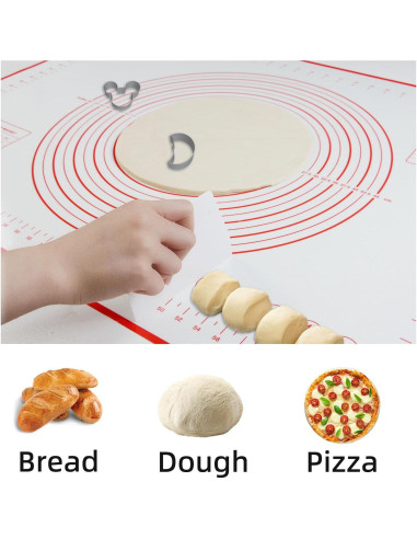 Alfombrilla de Silicona FAVXD 81x61 cm para Amasar y Hornear