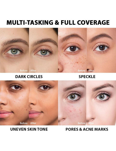 Corrector de Ojeras Kaely 2 Piezas Cobertura Completa Medio Corrector de Ojeras Kaely 2 Piezas Cobertura Completa Medio