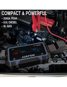 AVAPOW Arrancador de Batería A17 2000A 12V USB LED 2