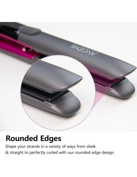 Plancha de Pelo Profesional ANGELIL 2 en 1 Titanio 1"