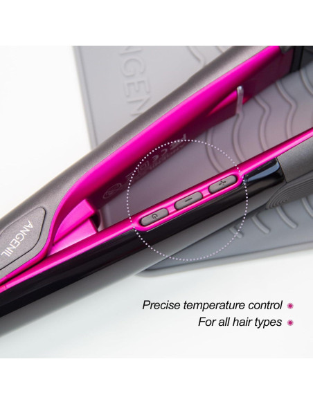 Plancha de Pelo Profesional ANGELIL 2 en 1 Titanio 1"