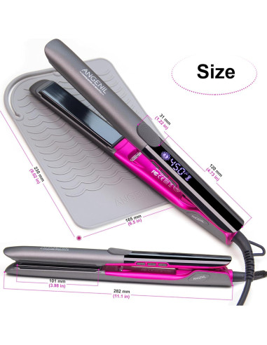 Plancha de Pelo Profesional ANGELIL 2 en 1 Titanio 1"