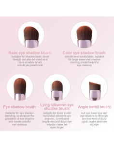 Juego de 5 Pinceles de Maquillaje de Ojos YUESHENNAN 2
