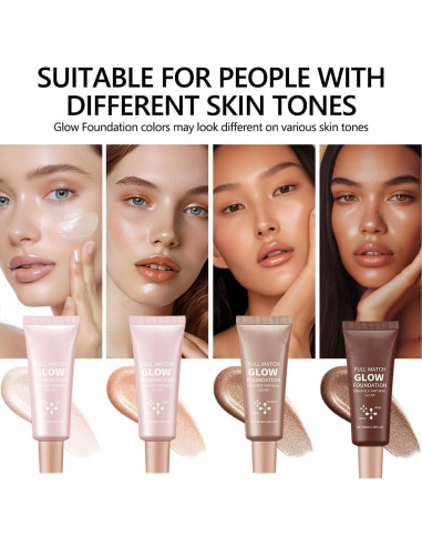 Base de Maquillaje Full Match Glow Loske 40 ml Claro