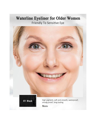 Delineador de Gel Negro Lestpola 2Pcs a Prueba de Agua 24H