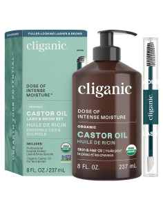 Aceite de Ricino Orgánico Cliganic 236.6 ml - Puro y Natural