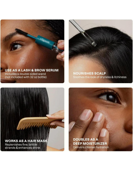 Aceite de Ricino Orgánico Cliganic 236.6 ml - Puro y Natural