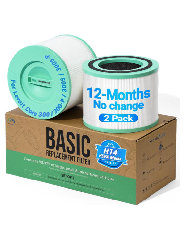 Filtro de Reemplazo Freshaura 2 Paquetes para Purificador Levoit Core 300