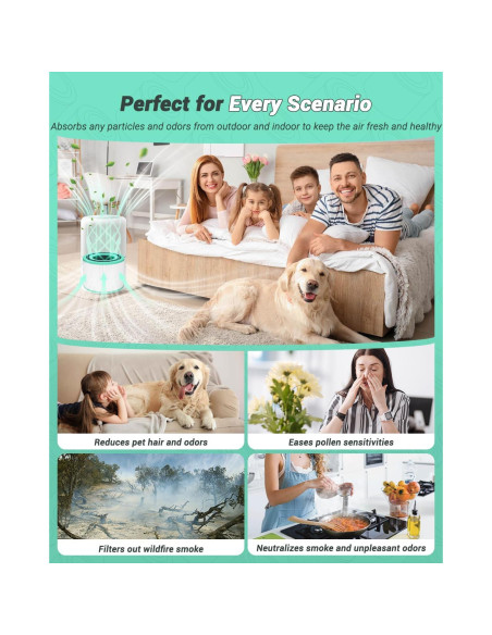 Filtro de Reemplazo Freshaura 2 Paquetes para Purificador Levoit Core 300