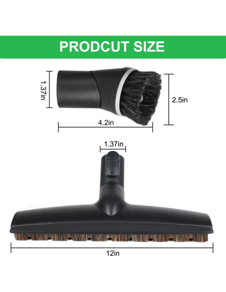 Accesorio de cepillo de vacío Miele 2 piezas cerdas suaves 30.48 cm