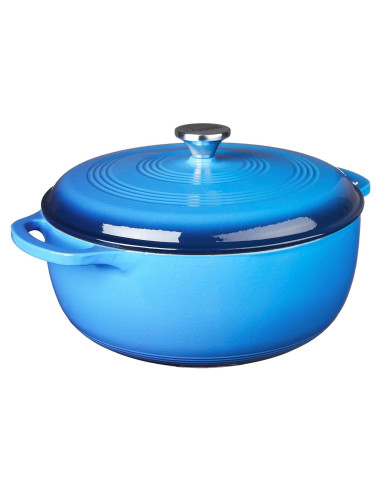 Horno Holandés Lodge Enameled 7.5L Hierro Fundido Azul
