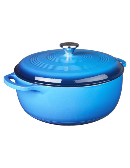 Horno Holandés Lodge Enameled 7.5L Hierro Fundido Azul