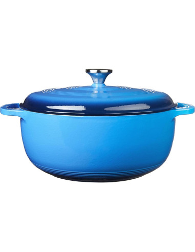 Horno Holandés Lodge Enameled 7.5L Hierro Fundido Azul