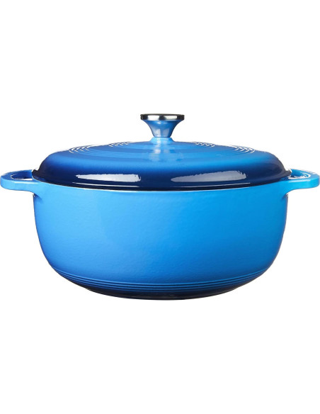 Horno Holandés Lodge Enameled 7.5L Hierro Fundido Azul