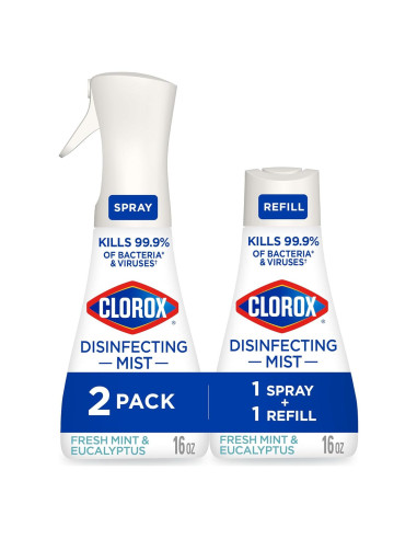 Clorox Mist Desinfectante 3 en 1 Eucalipto y Menta 2x16 oz