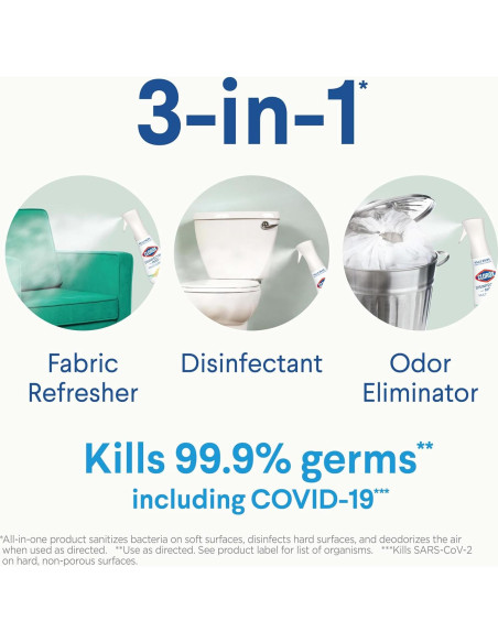 Clorox Mist Desinfectante 3 en 1 Eucalipto y Menta 2x16 oz