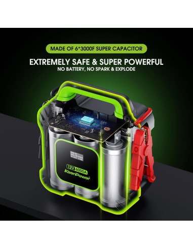 Arrancador de Salto KeenPower SC6000G PRO 6000A Sin Batería