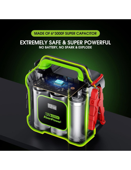 Arrancador de Salto KeenPower SC6000G PRO 6000A Sin Batería