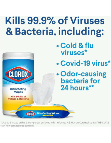 Paquete de Toallitas Desinfectantes Clorox 75 Unidades + Kit ToiletWand