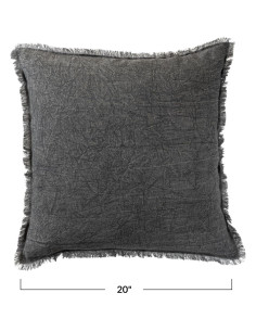 Almohada Decorativa Cuadrada Creative Co-Op 50.8cm Lino Gris 2