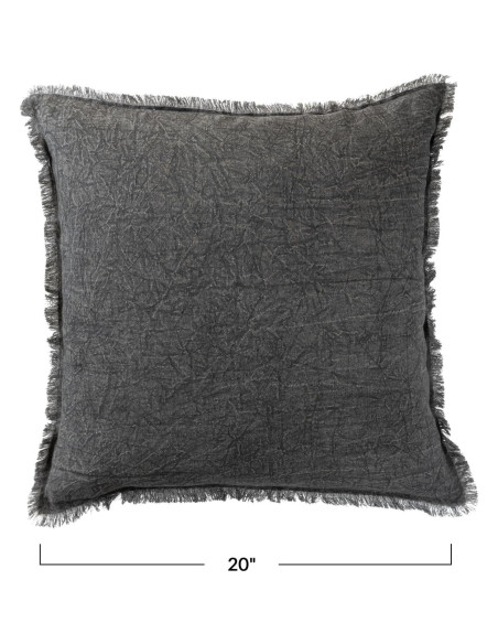 Almohada Decorativa Cuadrada Creative Co-Op 50.8cm Lino Gris