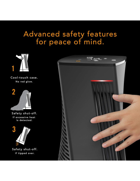 Calefactor de Torre Oscilante Vornado OSCTH1 4.04 kg Negro Calefactor de Torre Oscilante Vornado OSCTH1 4.04 kg Negro