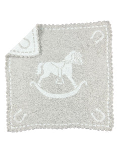 Manta de Recepción Barefoot Dreams CozyChic 76x81 cm Piedra