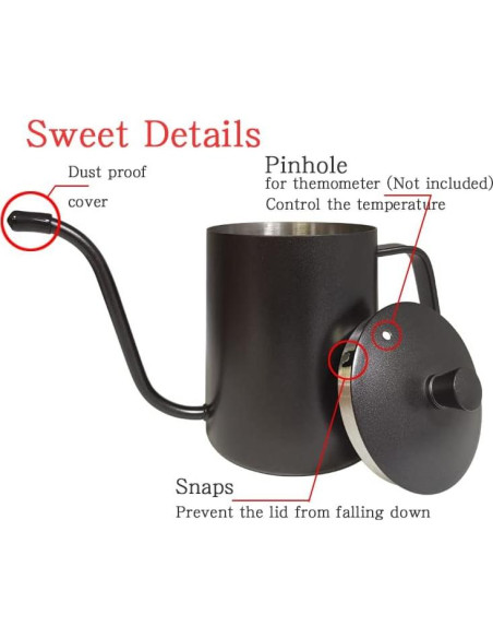 Tetera de Goteo Barista WELL W LINK 600ML Acero Inoxidable