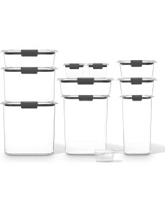 Juego de 10 Contenedores Herméticos Rubbermaid Brilliance 2