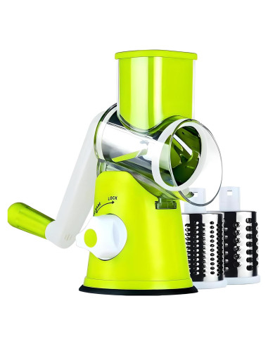 Rallador de Queso Rotatorio Swinny con 3 Cuchillas Intercambiables