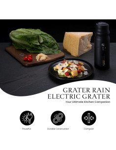 Rallador Eléctrico Black Rain GR4005 con 3 Cuchillas Intercambiables 2